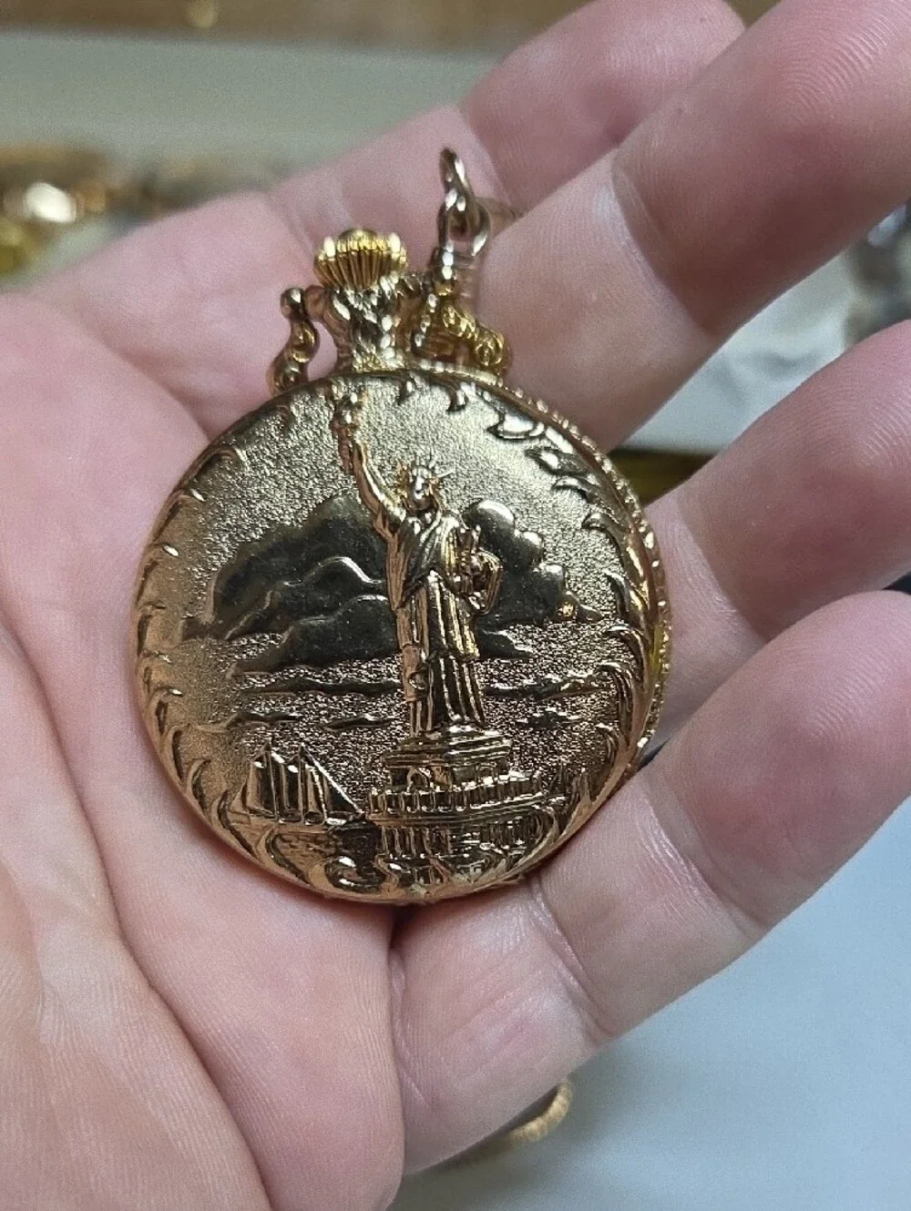 Limited Edition Gold Pocket Watch - Quartz, White Dial